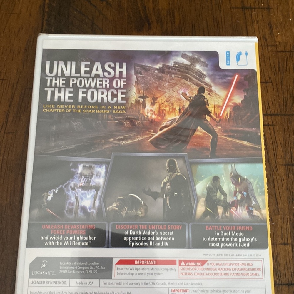 Lucas Arts Star Wars: The Force Unleashed Video Game - Picture 4 of 5